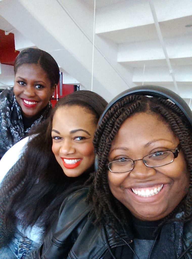 Mir.I.am with Dej Loaf fans Ebony and Dezziray at #K975WinterJam