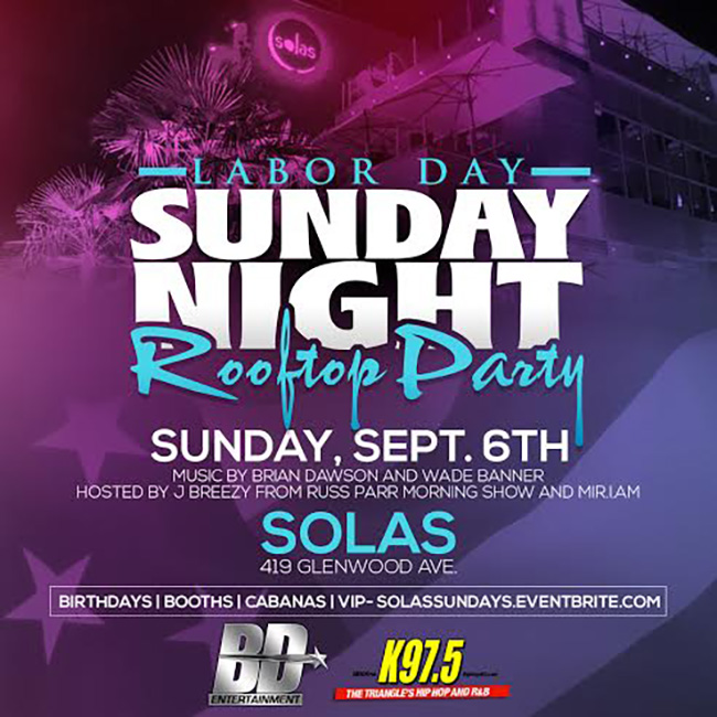Sunday Night Labor Day Rooftop Party