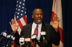 GOP Presidential Candidate Ben Carson Campaigns At Black Republican Caucus Of Southern Florida