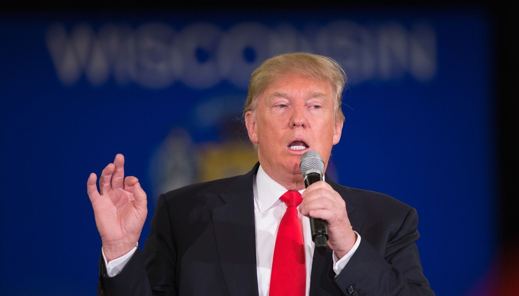 GOP Presidential Candidate Donald Trump Campaigns Near Green Bay, Wisconsin