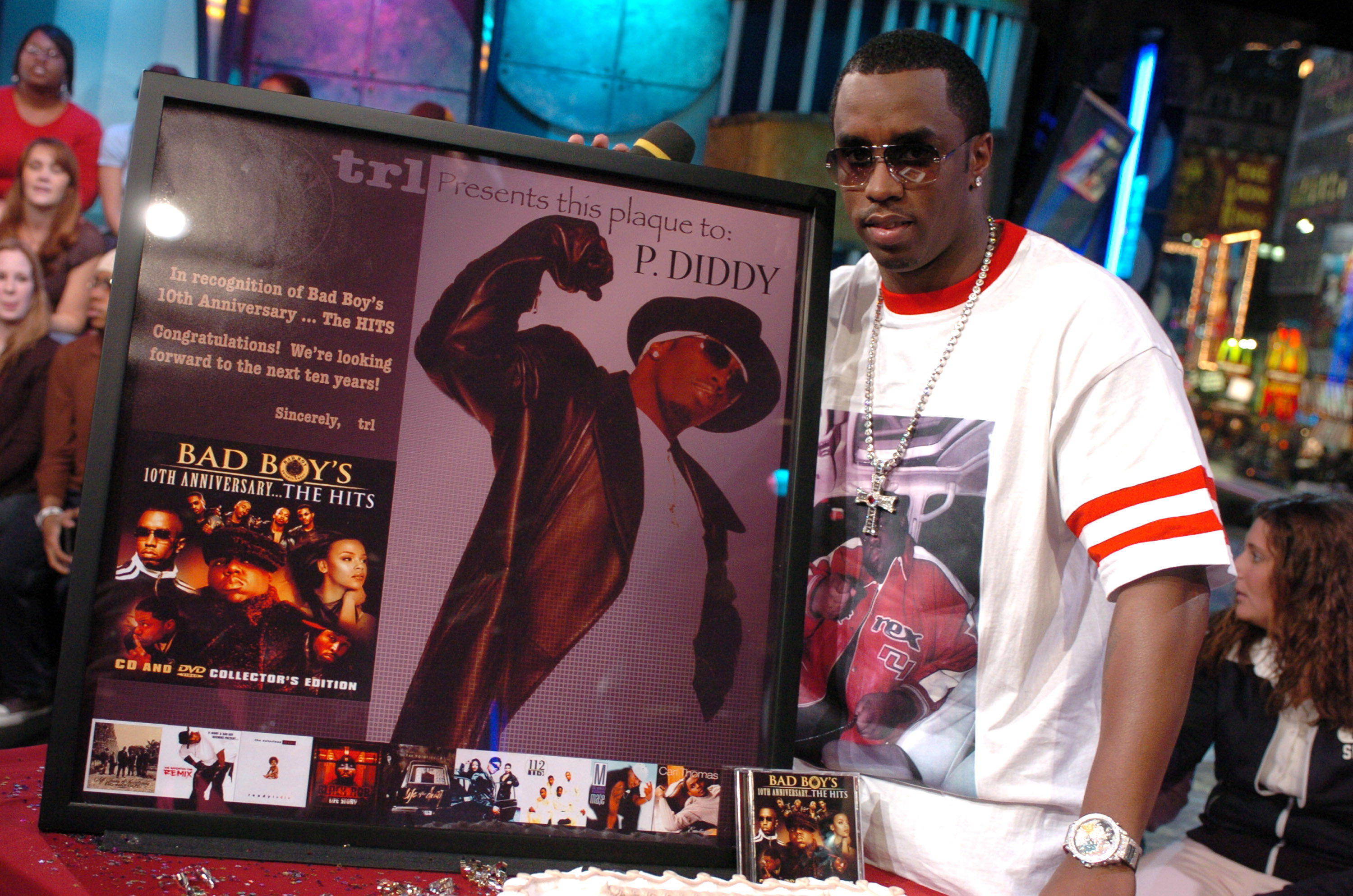Sean 'P. Diddy' Combs Celebrates Bad Boy Records 10th Anniversary at MTV's 'TRL' - March 9, 2004