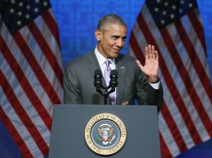 President Obama Waves