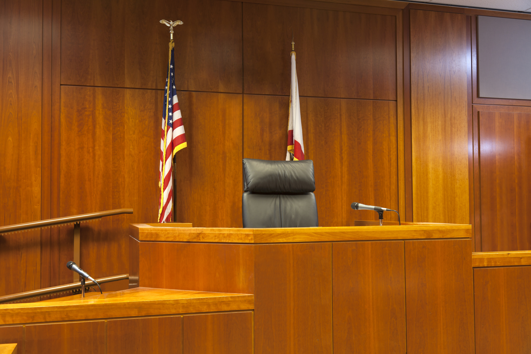 Courtroom Witness Stand and Bench