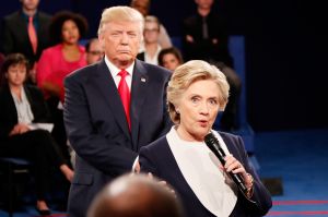 Candidates Hillary Clinton And Donald Trump Hold Second Presidential Debate At Washington University