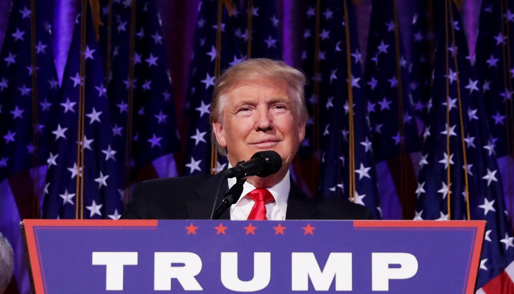 Republican Presidential Nominee Donald Trump Holds Election Night Event In New York City