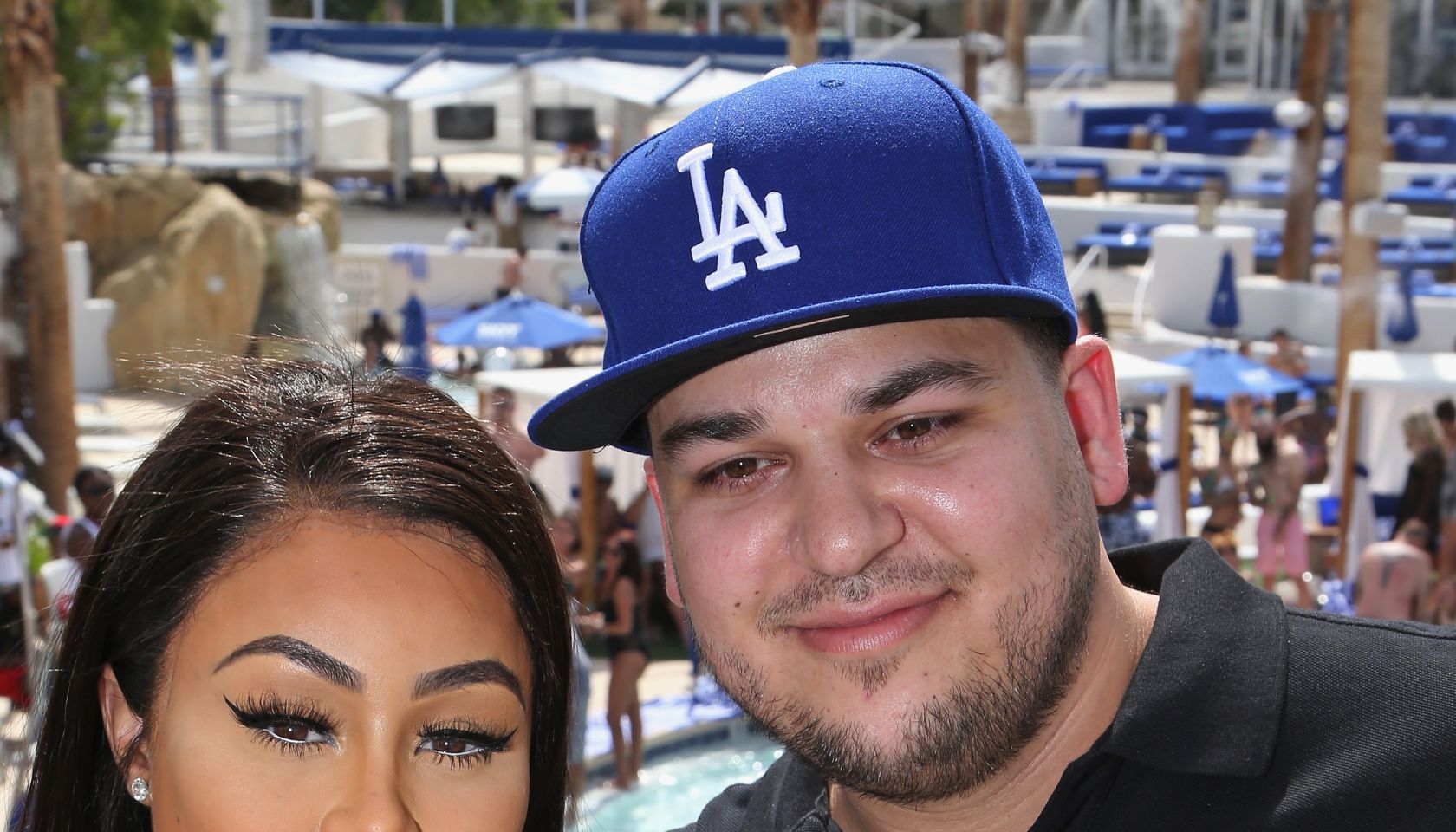 Rob Kardashian And Blac Chyna At Sky Beach Club