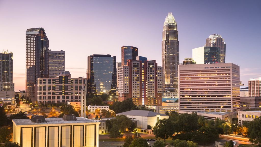 Downtown skyline view of Charlotte, North Carolina