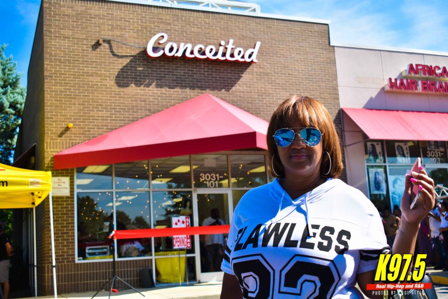 Remy Ma at the grand opening of Conceited