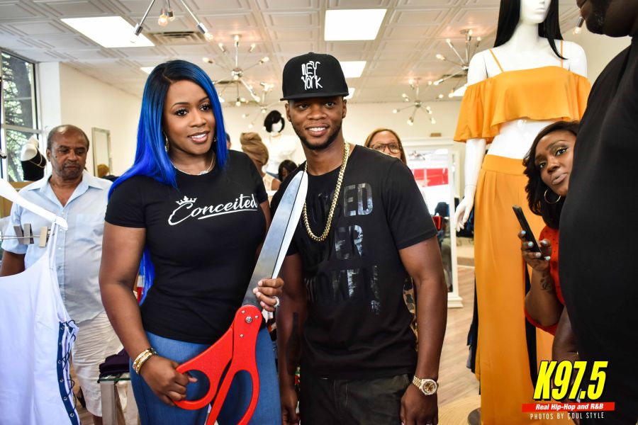 Remy Ma at the grand opening of Conceited