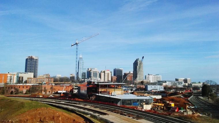View Of Cityscape Against Blue Sky