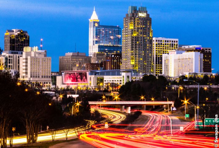 Evening Rush hour in Raleigh, NC