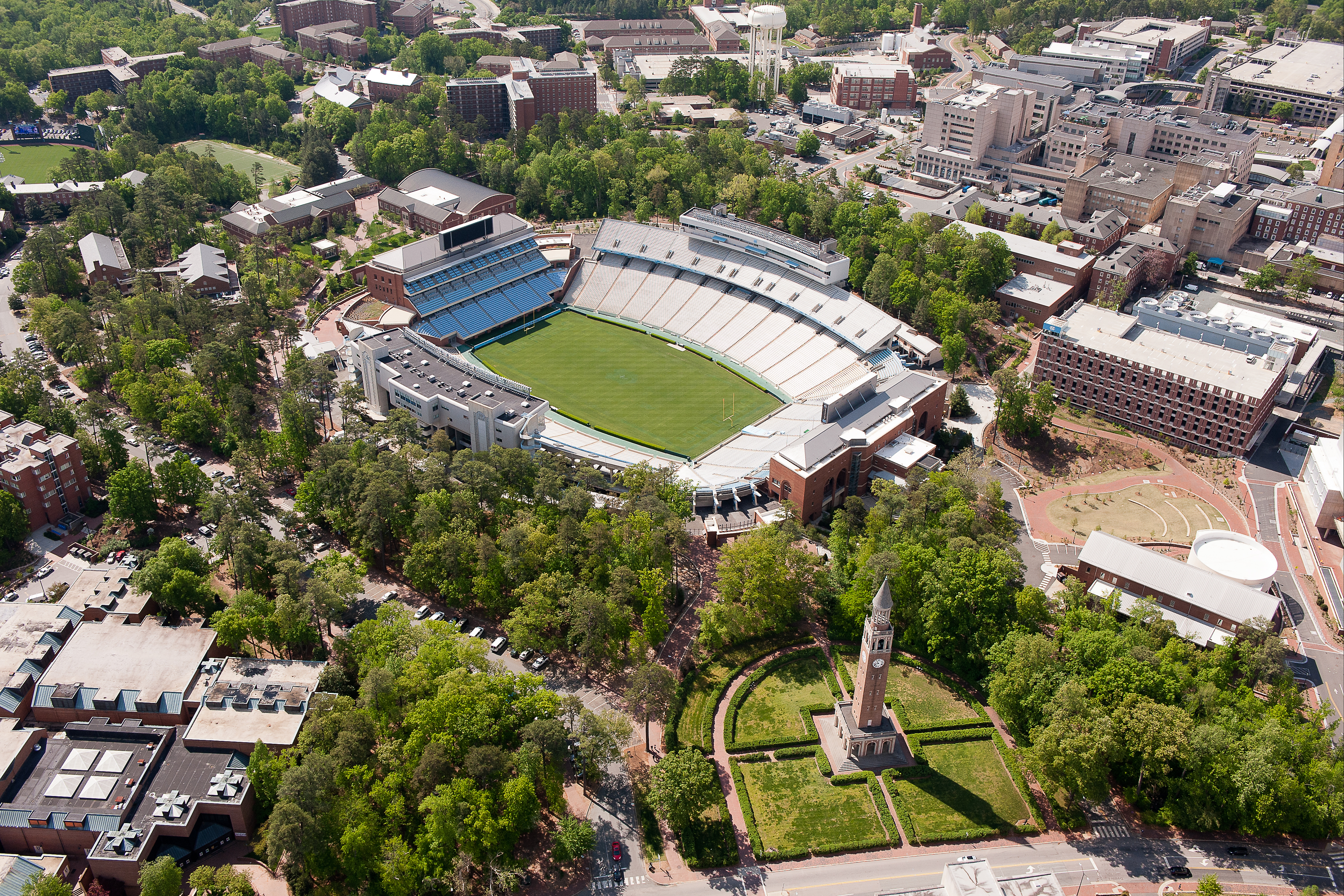 Aerial View of the University North Carolina Campus