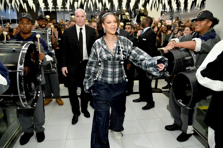 Rihanna Hosts Pep Rally To Celebrate Launch Of The AW17 FENTY PUMA By Rihanna Collection At Bloomingdales On 59th Street
