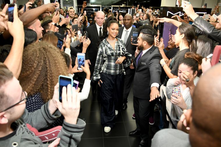 Rihanna Hosts Pep Rally To Celebrate Launch Of The AW17 FENTY PUMA By Rihanna Collection At Bloomingdales On 59th Street