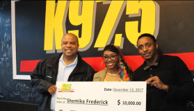 Shemika Frederick For Winning The 10K Check From Migos & K975!