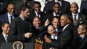 President Obama Hosts NBA Champion Cleveland Cavaliers At The White House