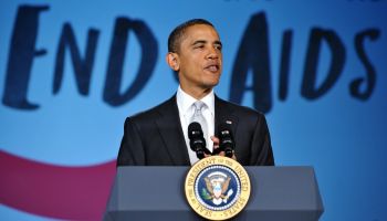 US President Barack Obama speaks at a Wo