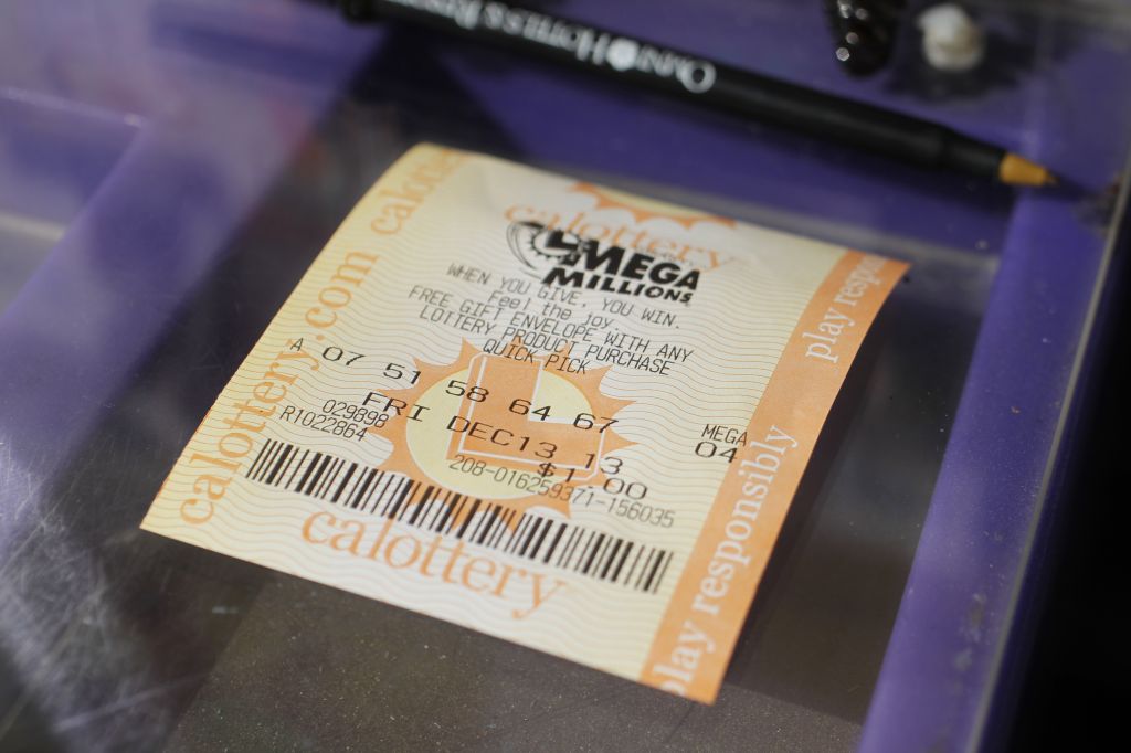 Detail of a Mega Millions ticket for story on worsening odds of winning. Your odds of winning the j