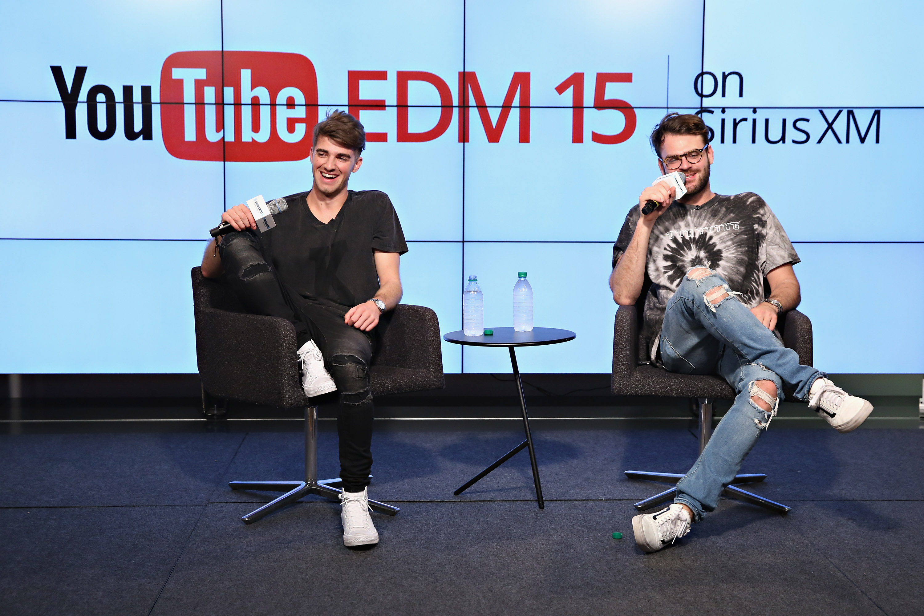 The Chainsmokers Host Their SiriusXM Show, 'The YouTube EDM 15' From The YouTube Space In New York City