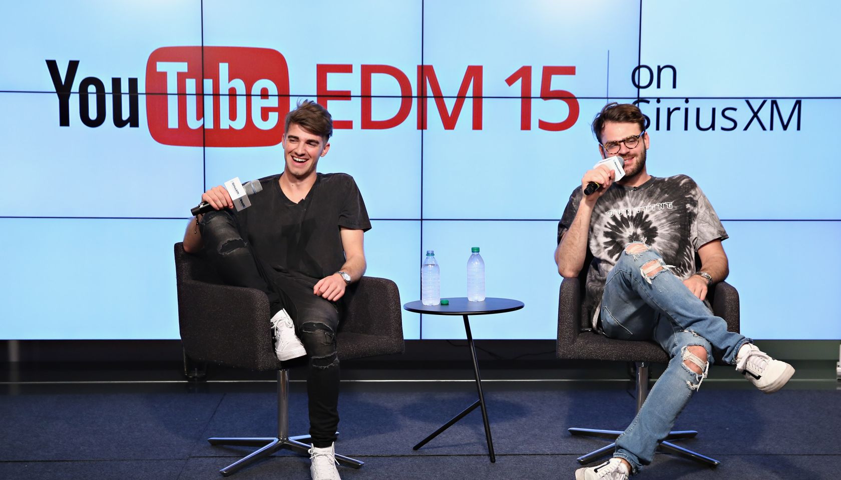 The Chainsmokers Host Their SiriusXM Show, 'The YouTube EDM 15' From The YouTube Space In New York City