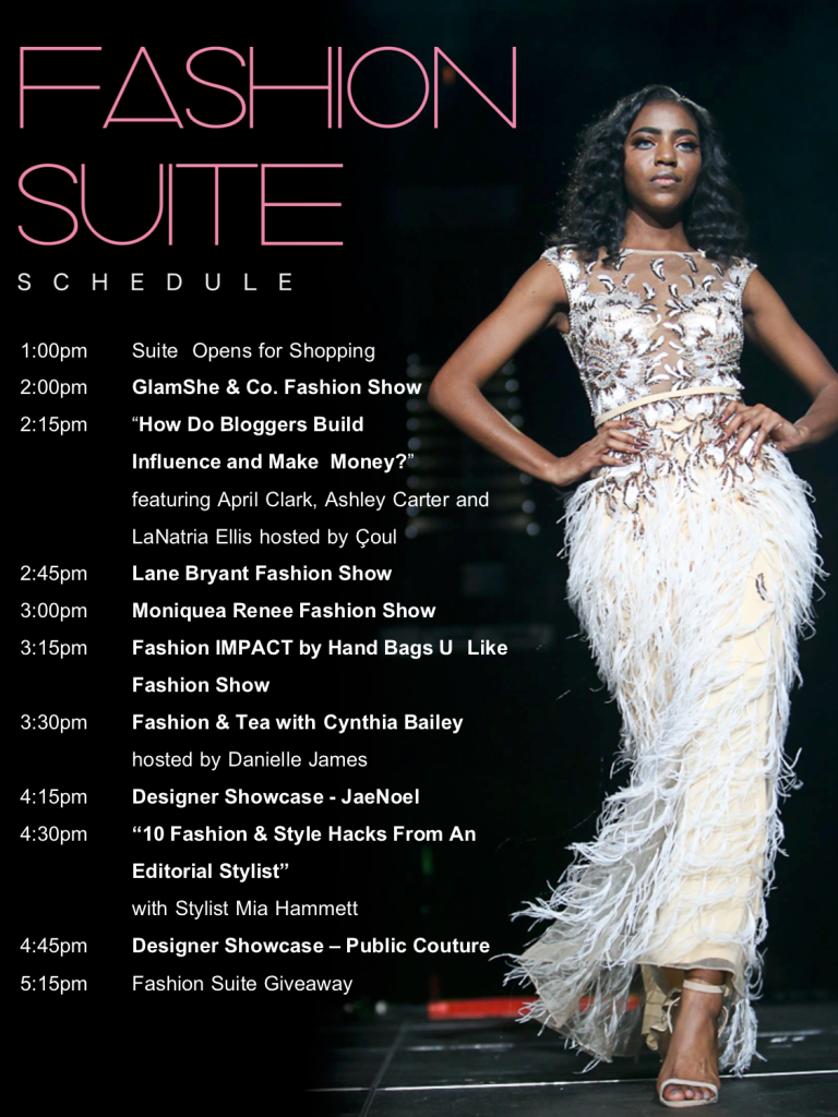 Fashion Suite schedule