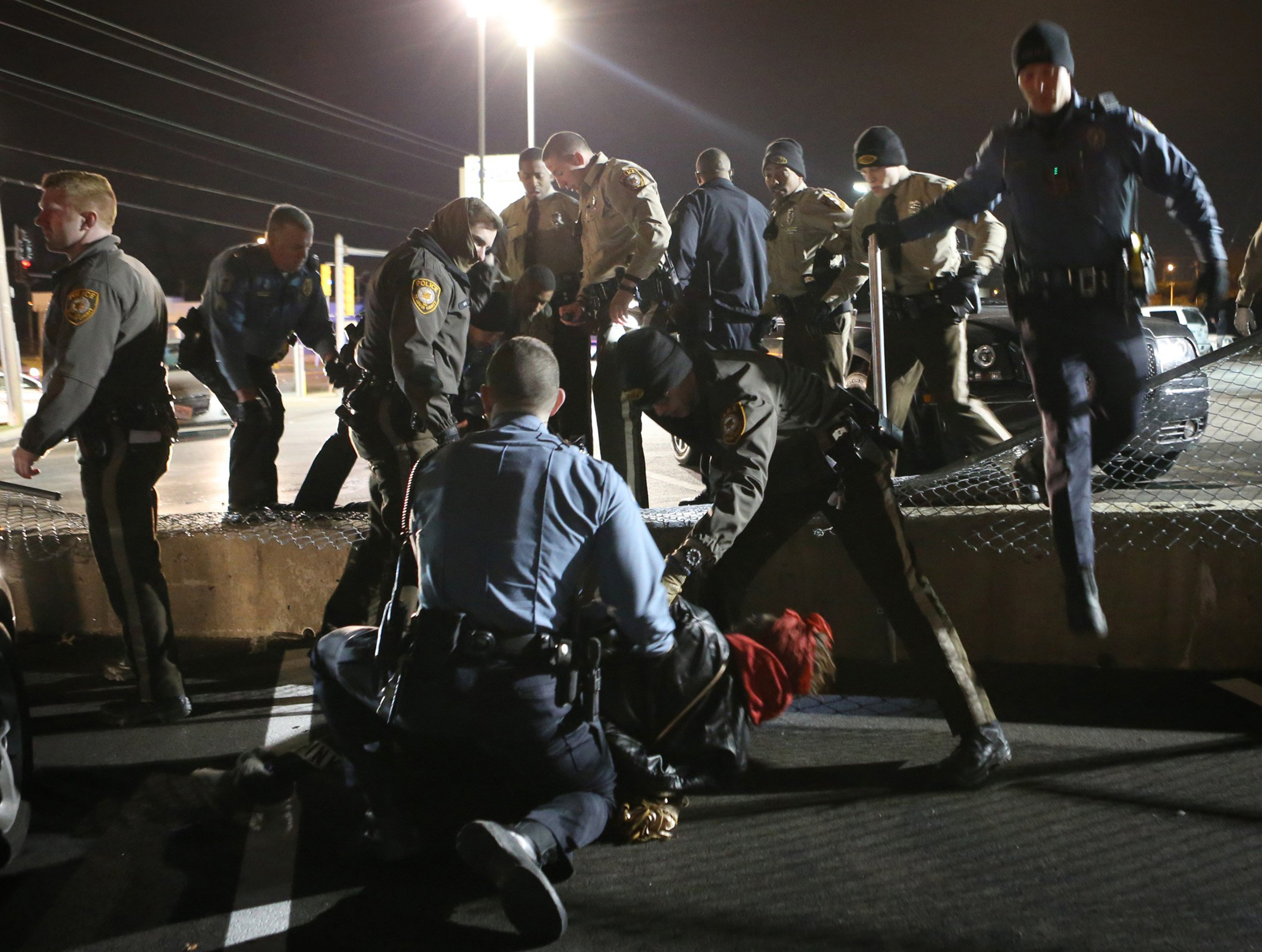 Arrest at Ferguson Market