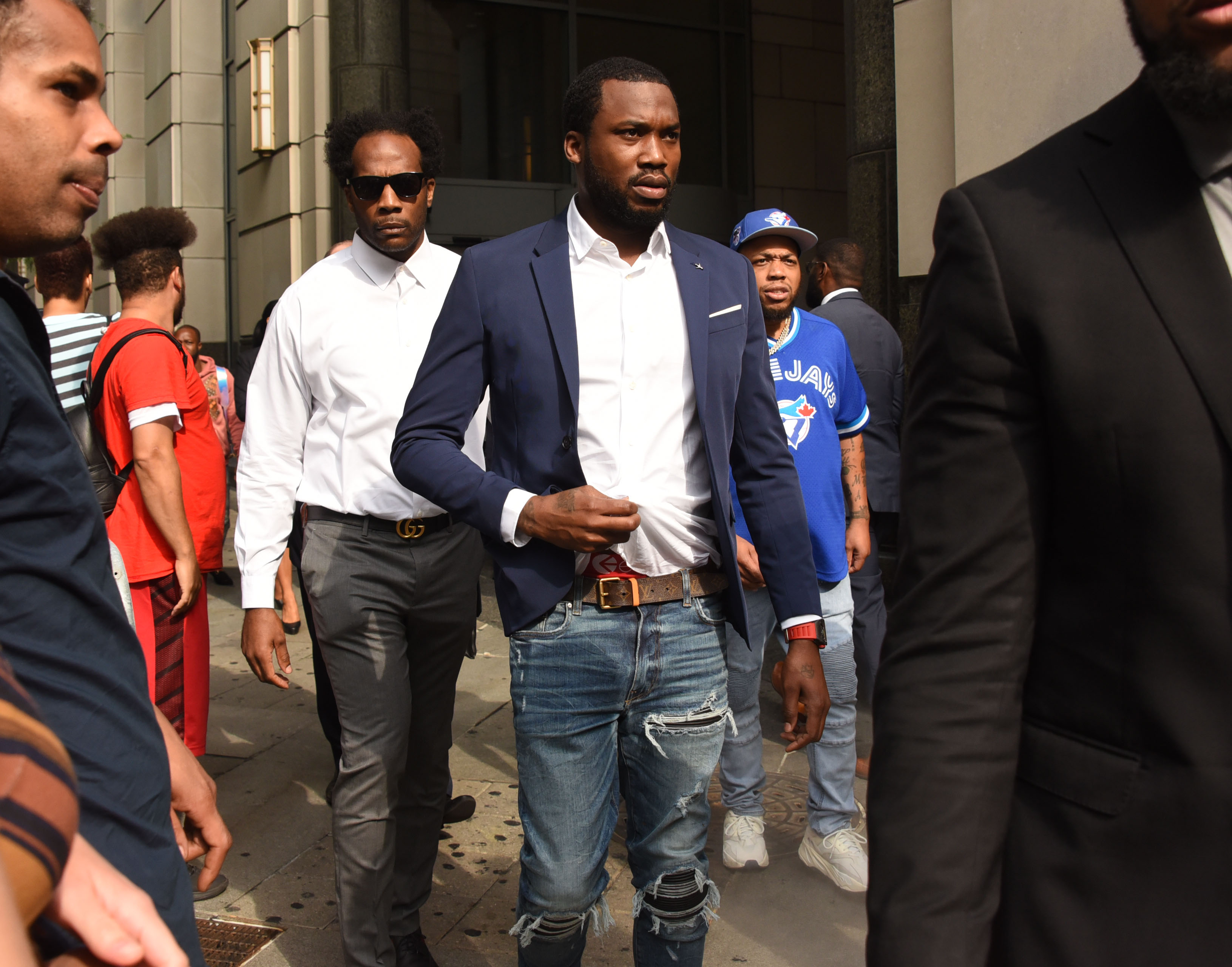 Meek Mill Leaves Court in Philly