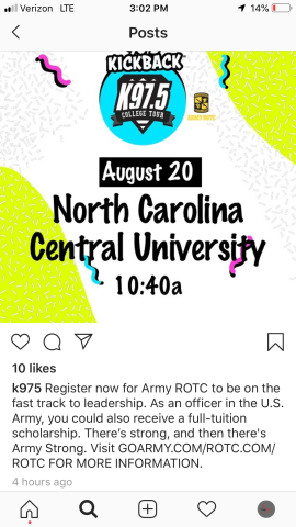 K 975 College Tour NCCU