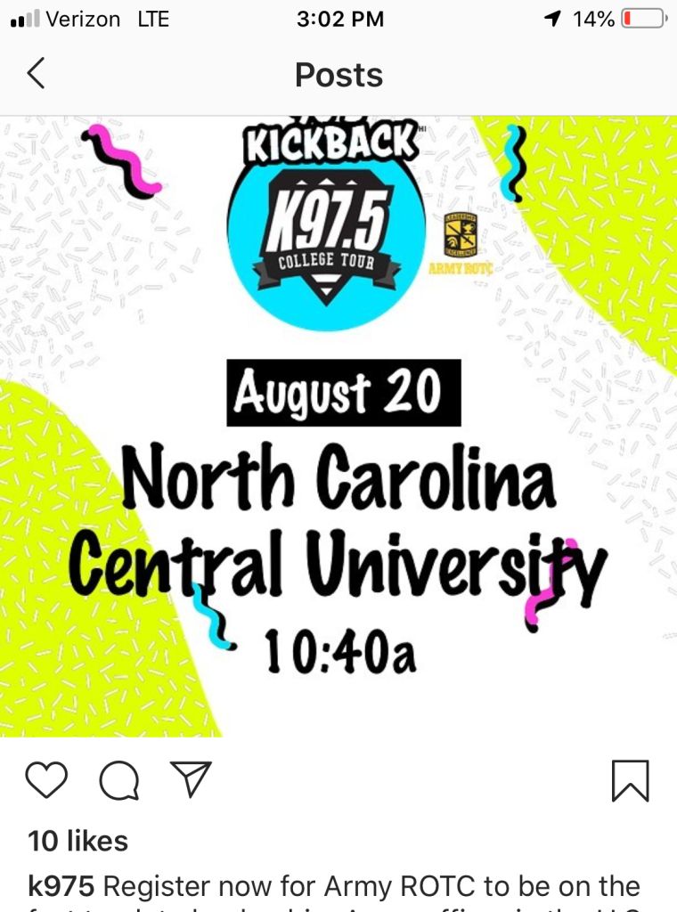 K 975 College Tour NCCU