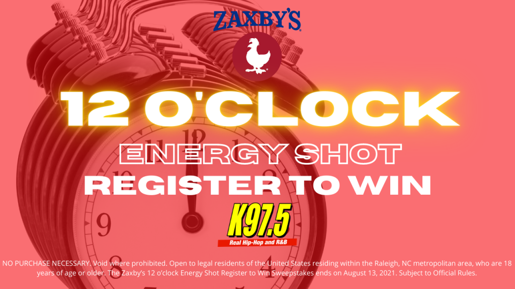 The Zaxby’s 12 o’clock Energy Shot Register to Win