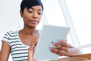 Woman on Computer