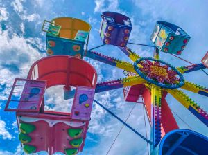 children's ferris wheel at the amusement park