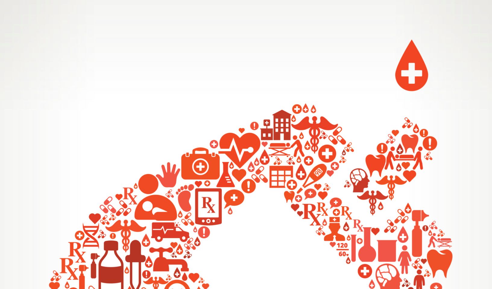 Blood Test Healthcare and Medicine Seamless Icon Pattern
