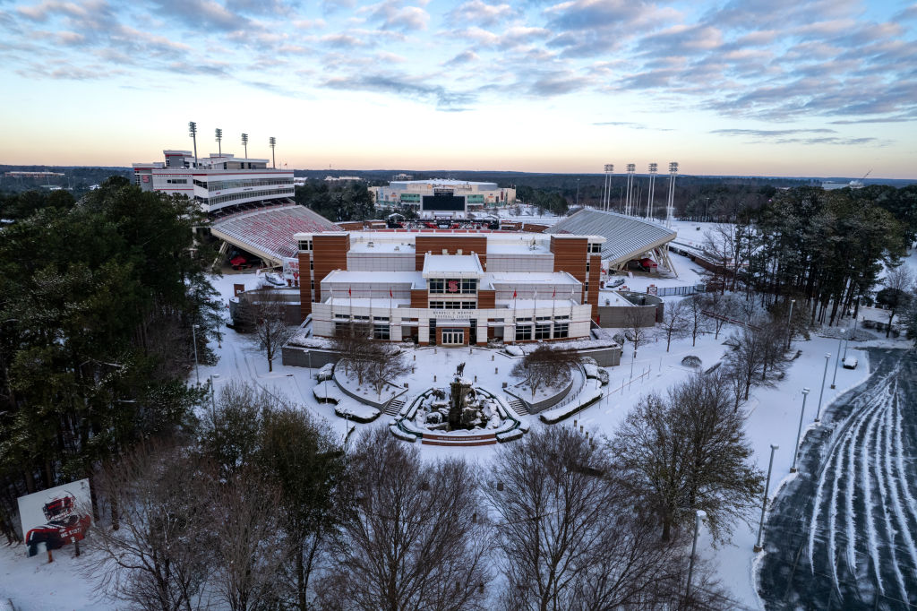 Aerial View - Carter-Finley Stadium and PNC Arena