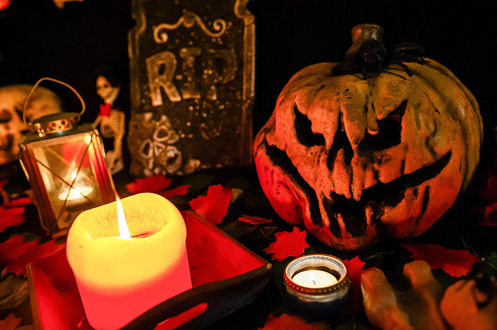 A house seen ready for Halloween. With Halloween night...