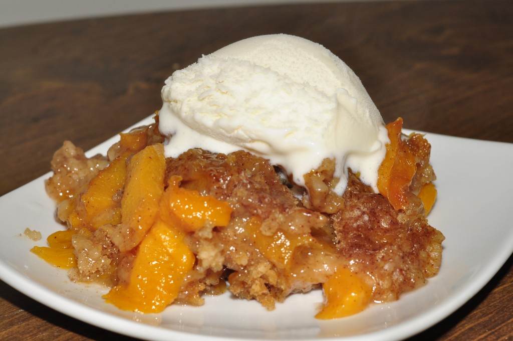 Crock Pot Peach Cobbler