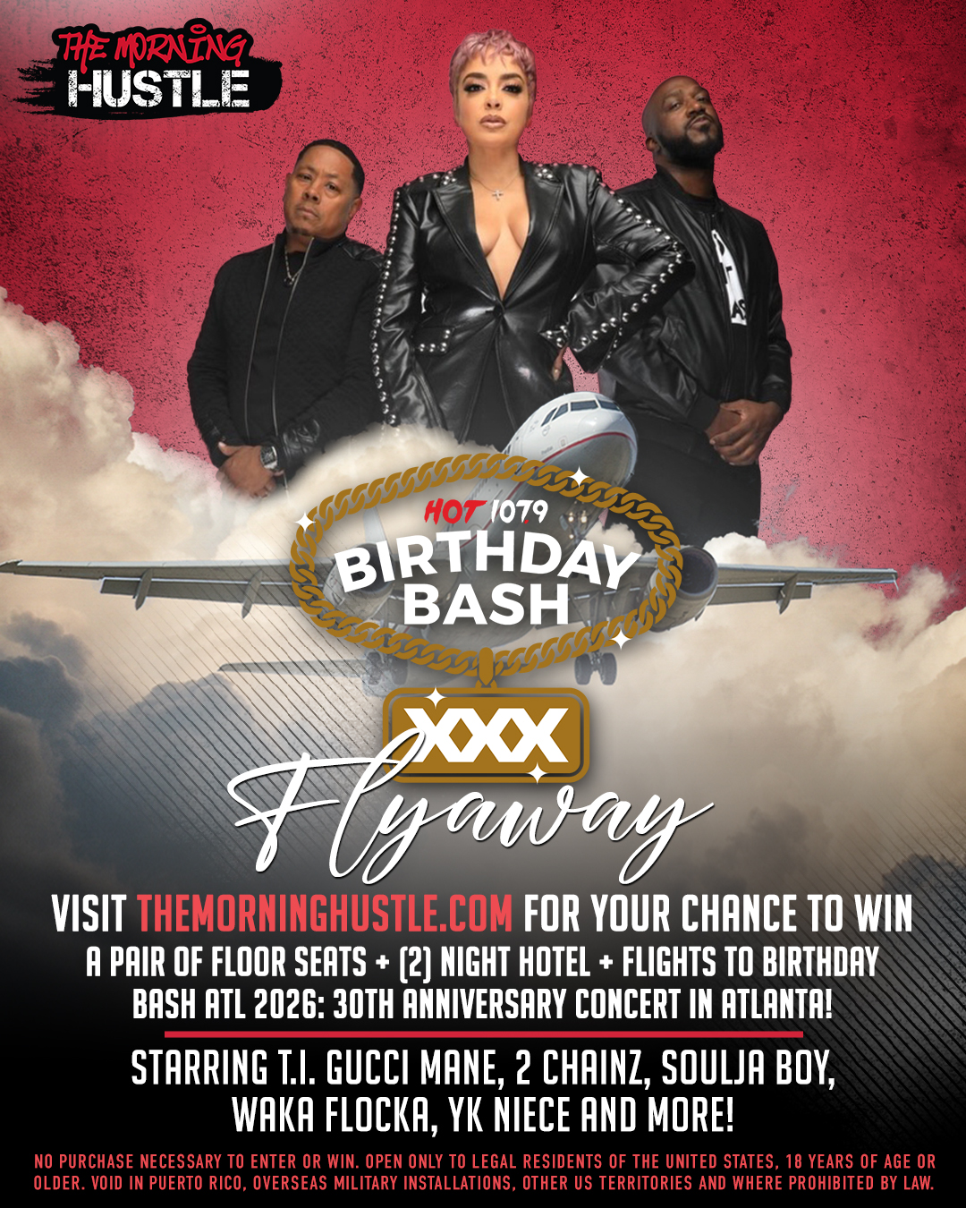 The Morning Hustle Birthday Bash XXX Flyaway 2026